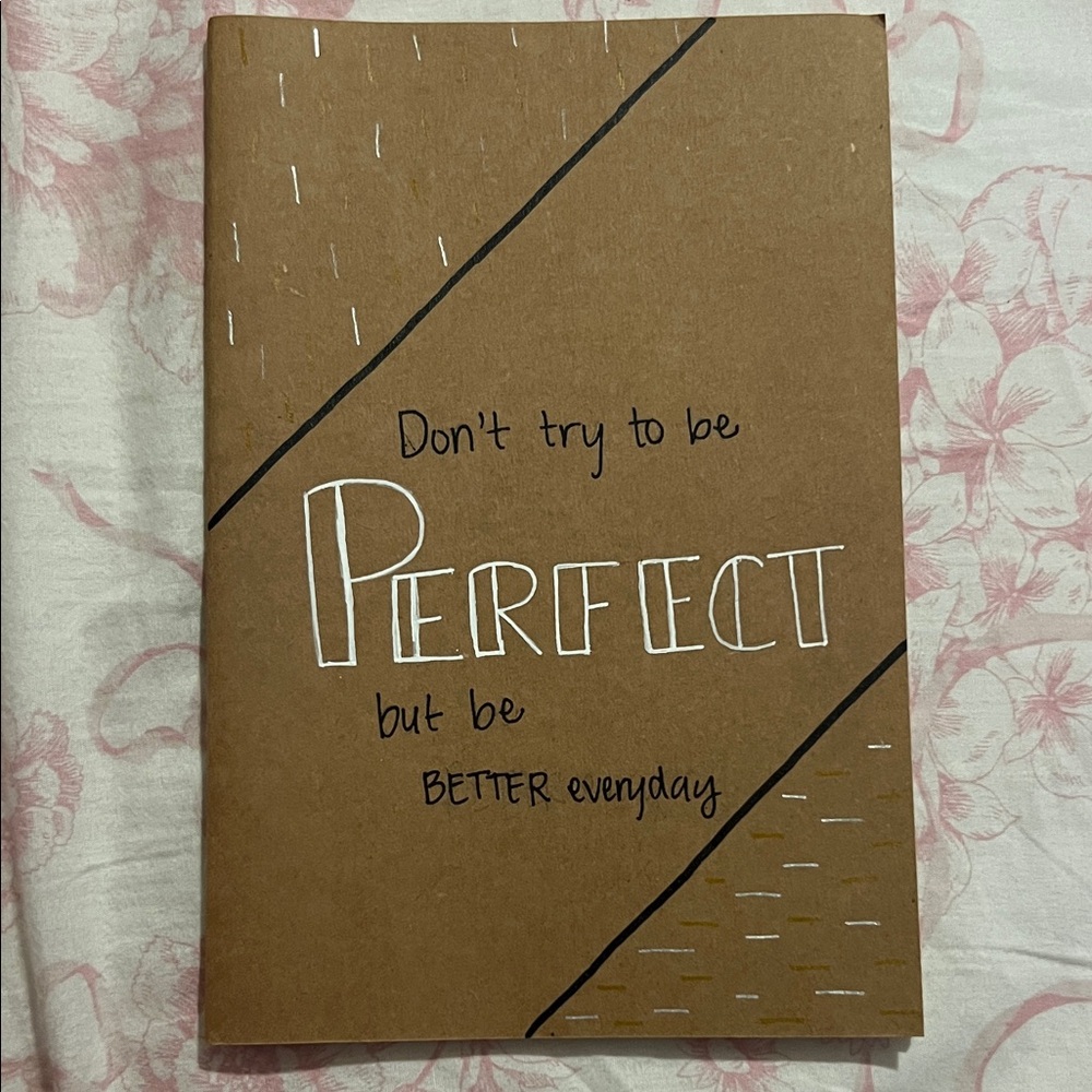 Brown Inspirational Kraft Journal - Don't Try to Be Perfect